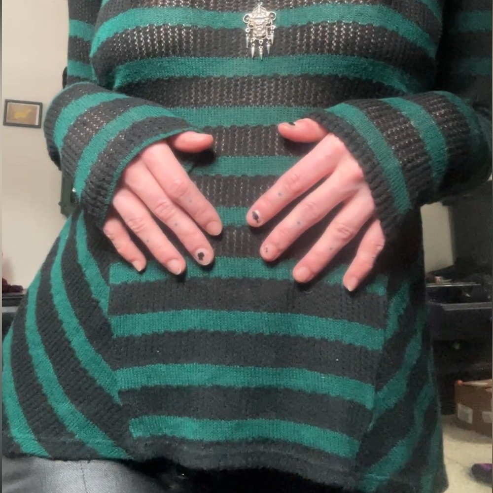 BUNDLE grunge green and black stripes set of 3 items - Picture 4 of 11
